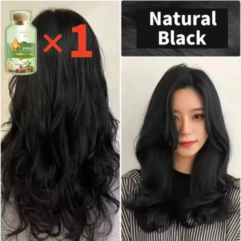 Shampoing 3 en 1 à base de plantes naturelles, 100ml, changement de couleur, cheveux gris au brun fo