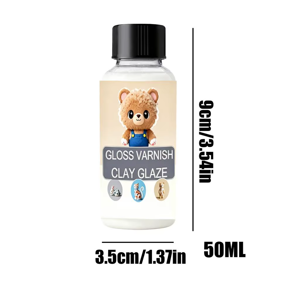 Vernis transparent brillant pour argile séchant à l'air, céramique, bois, résine, application au pin