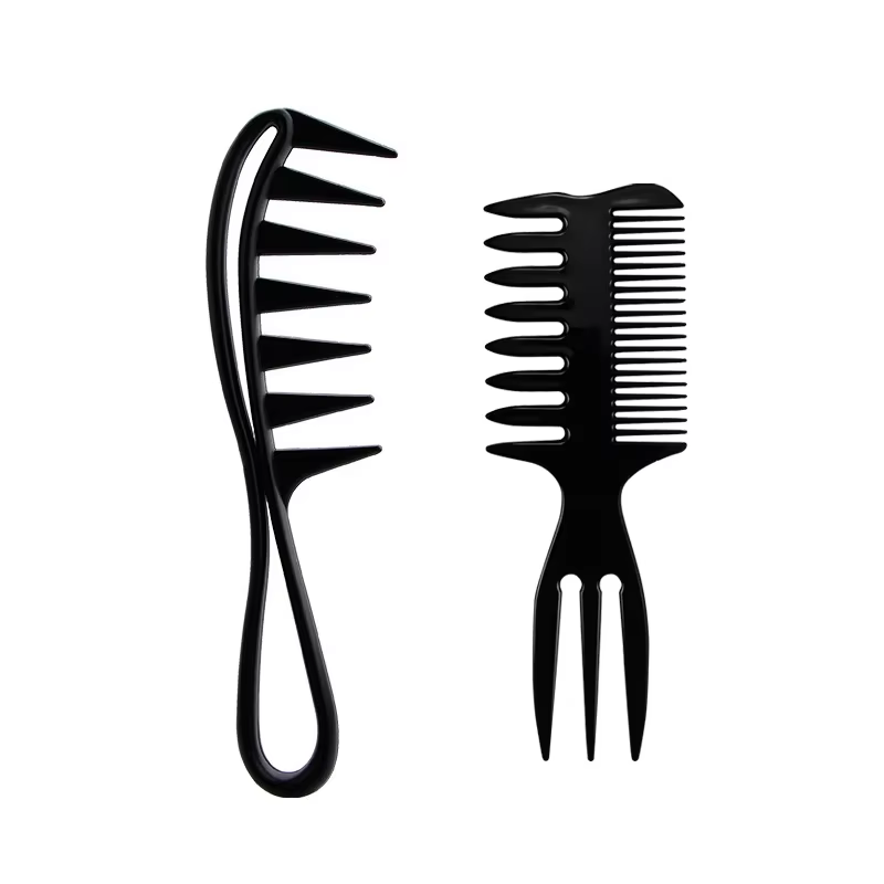 Ensemble de peignes à huile épais en plastique portable, brosse à cheveux coiffante classique, peign