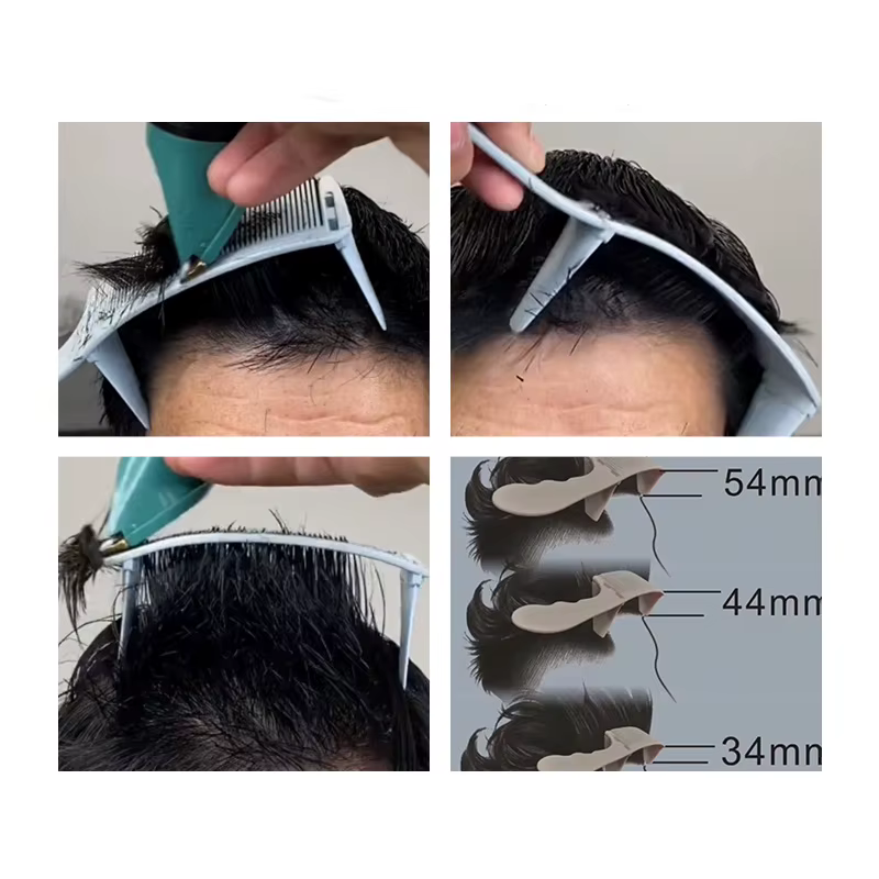 Kit de peignes à cheveux pour barbier, 1/2/3 pièces, coupe de cheveux à dessus plat, peigne décoloré
