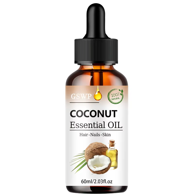 Huile essentielle de noix de coco GSWP, adaptée aux soins du visage, aux massages corporels, aux soi