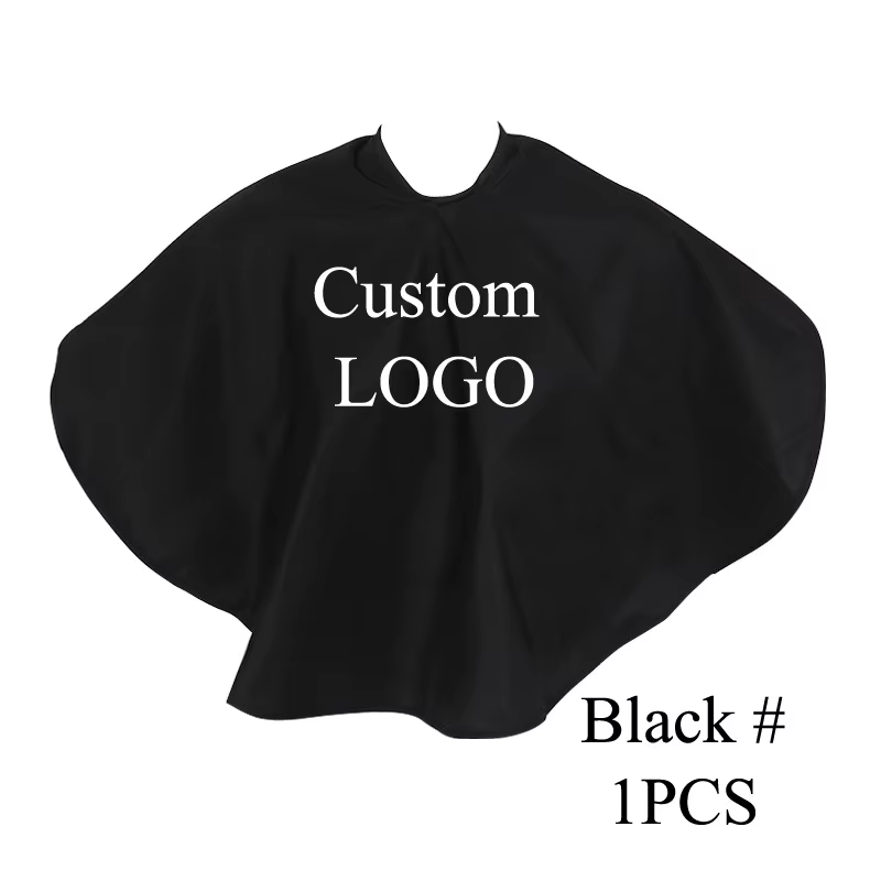Cape de cheveux avec logo personnalisé pour garder les cheveux hors des vêtements, cape de maquillag