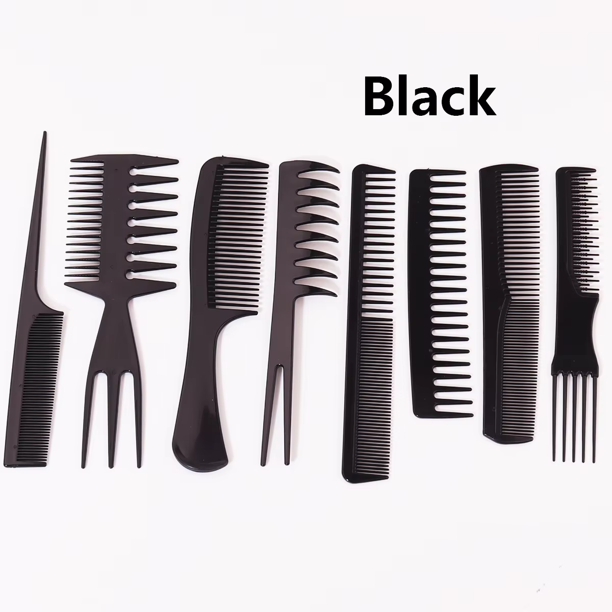 Peigne à cheveux antistatique, 8 pièces, peigne queue de cheval, peigne de maquillage, accessoires d