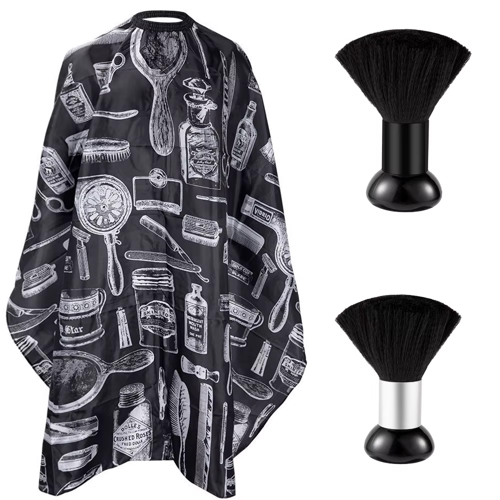 1/2 Pièces Tablier de Coiffure Professionnel Imperméable pour Salon et Barbier, Cape de Coiffure, Ac