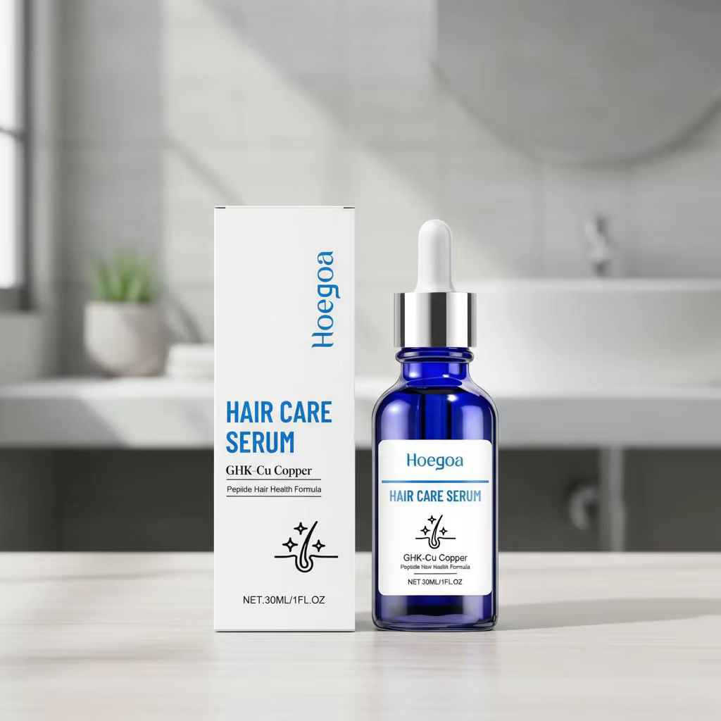 Sérum capillaire au peptide de cuivre GHK-Cu pour la croissance des cheveux, hydratant pour le cuir 