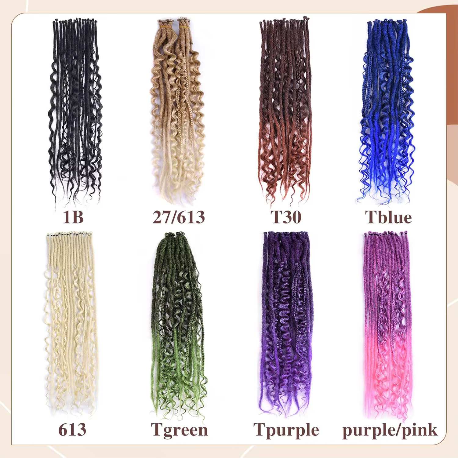 Extensions capillaires synthétiques 24 pouces, 16 brins/Lot, tresses SE Dreadlocs, 3 en 1, Style Hip