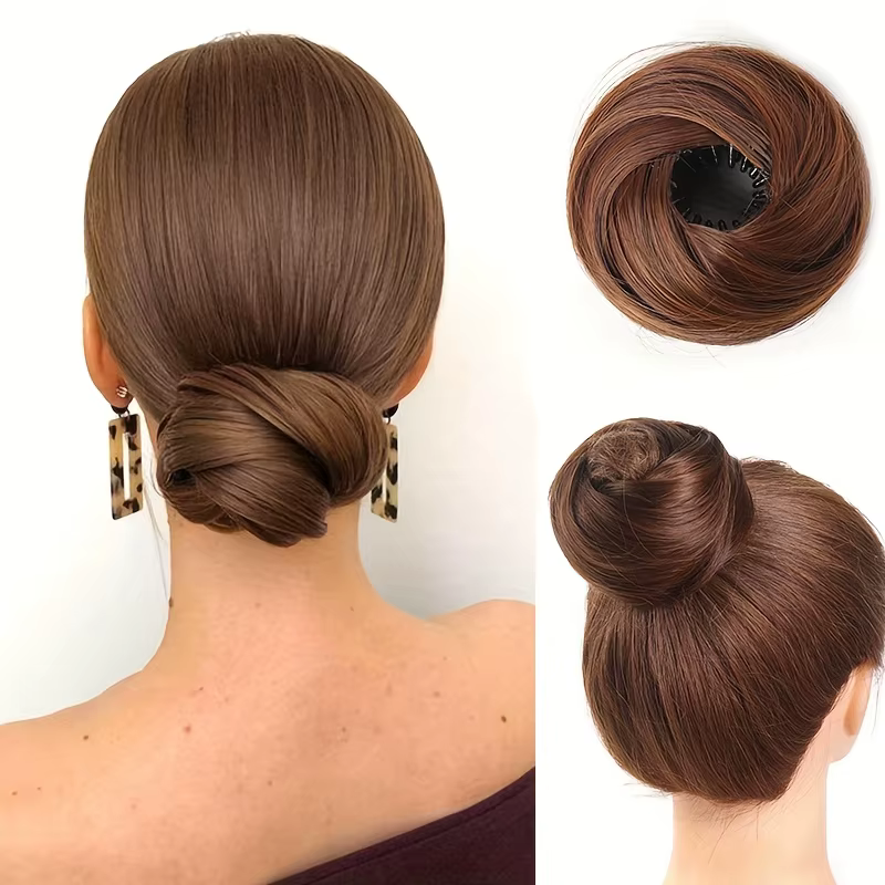 Accessoires pour chignon femme - Pinces à cheveux synthétiques réglables de 4 pouces, adaptées à tou