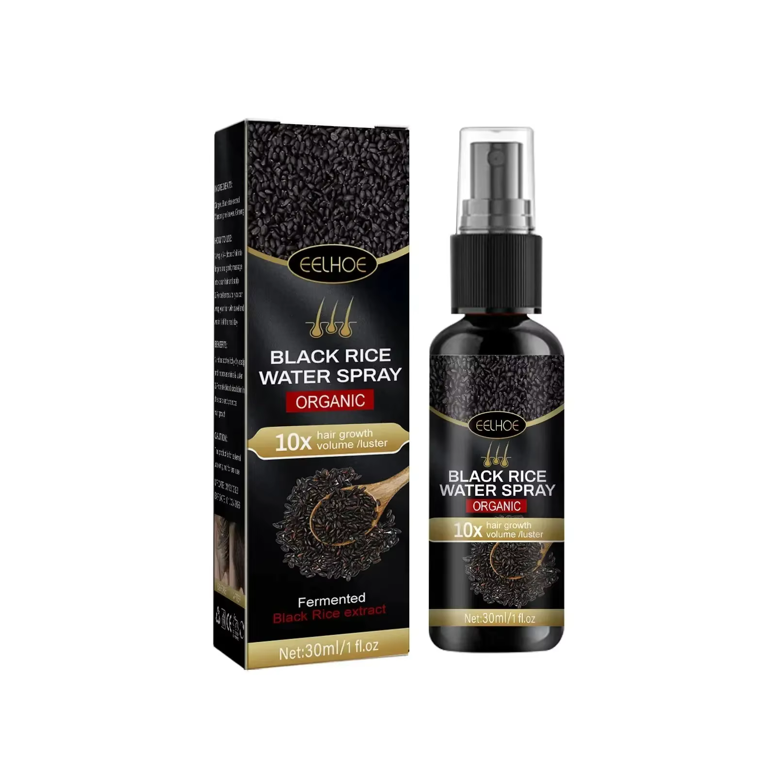 Sérum de traitement pour cheveux gris et blancs, couverture de cheveux blancs à noir, Spray réparate