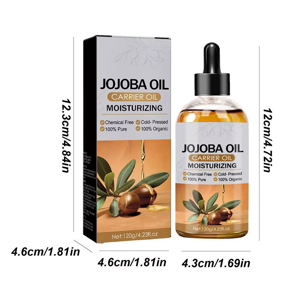 Huile de jojoba douce pour cheveux, 120g, anti-chute, croissance rapide, prévention de la calvitie