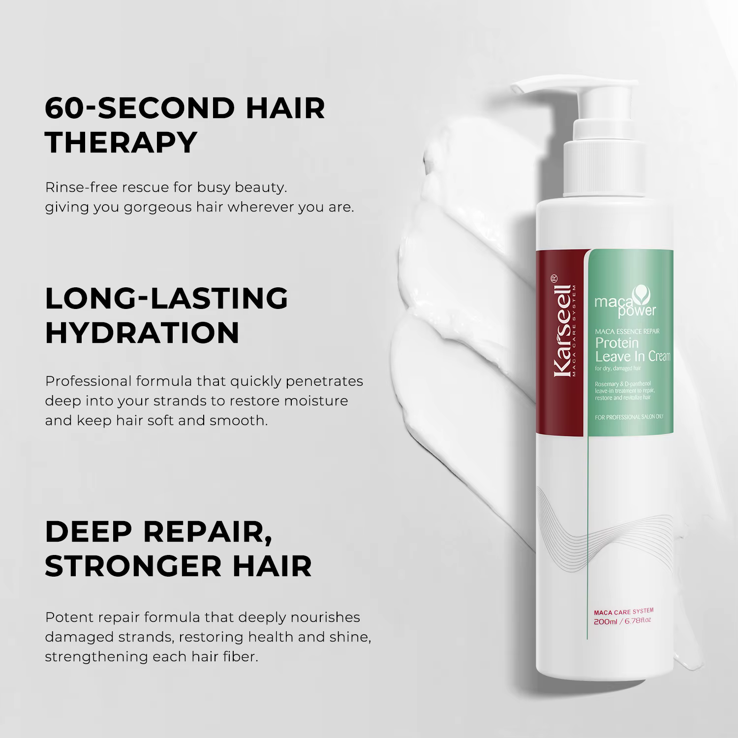 Karseell 200ml protéine laisser dans la crème réparatrice revitalisant traitement des cheveux Essenc
