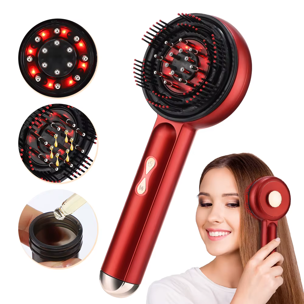 Peigne électrique de massage du cuir chevelu, thérapie de la croissance des cheveux, Micro-courant, 