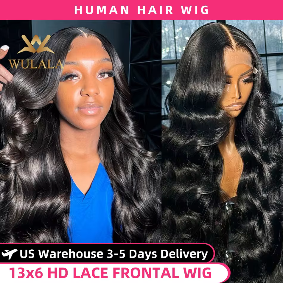 Perruques en cheveux humains ondulés de 30 à 40 pouces, perruque frontale en dentelle HD transparent