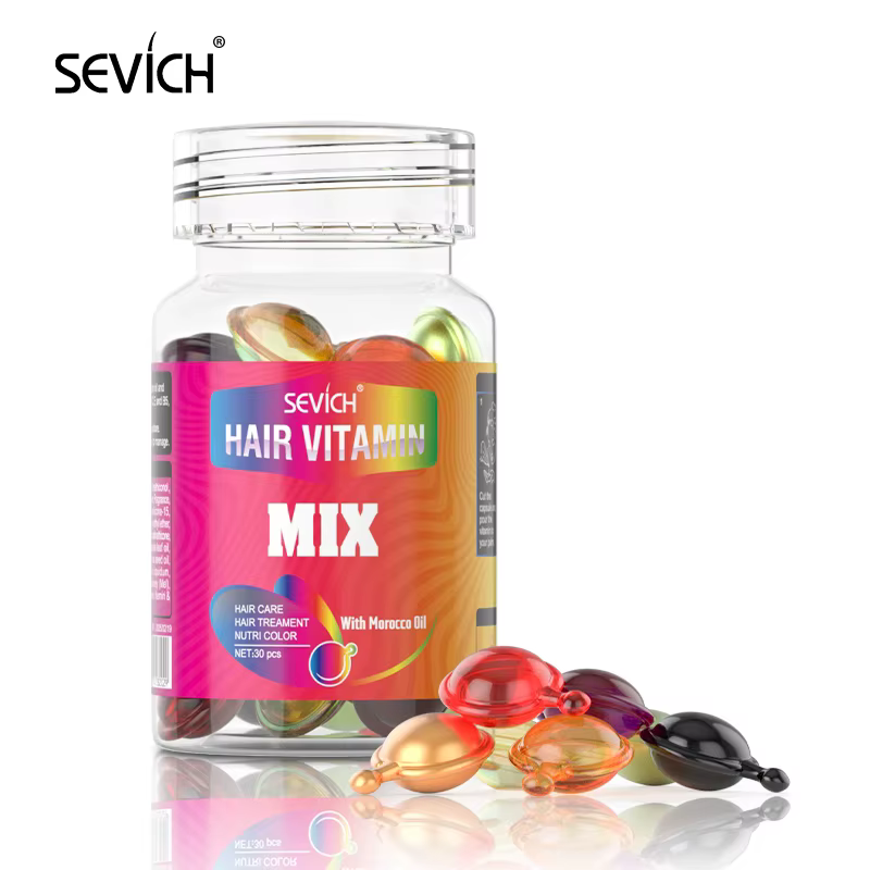 Sevich Mix cheveux vitamine Capsule traitement des cheveux huile réparation endommagé lisse soin des
