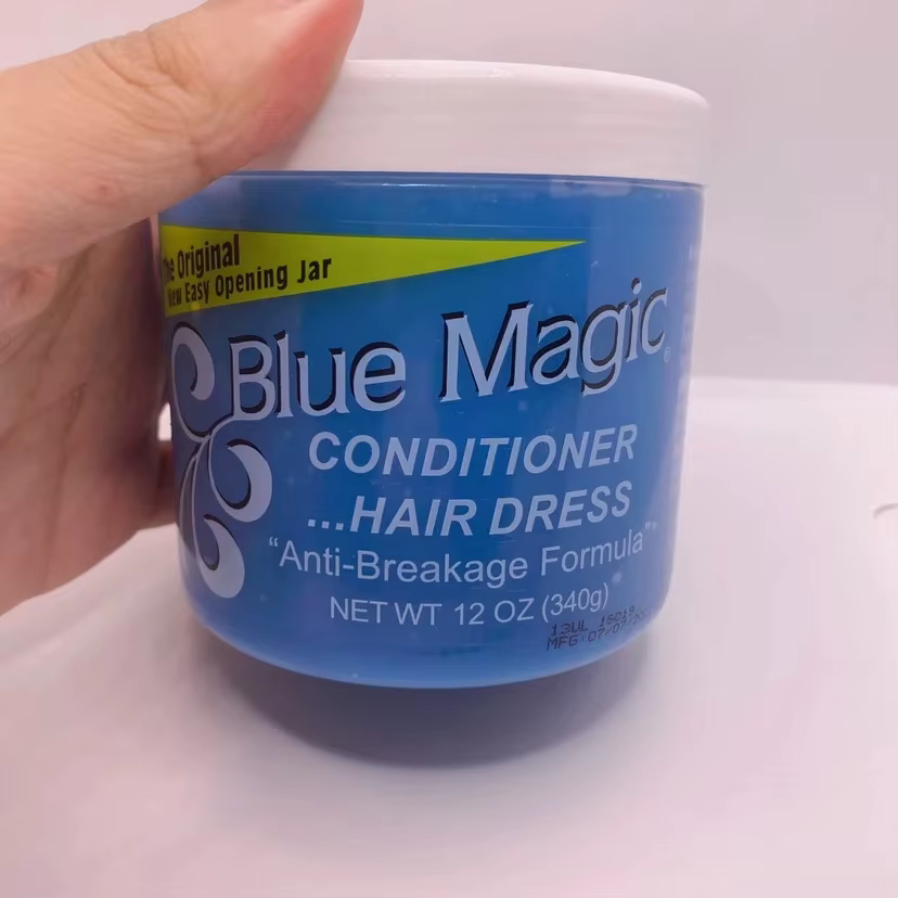 Huile de ricin magique pour cheveux bleus, nourriture, vitamine E, germe de blé, 340g