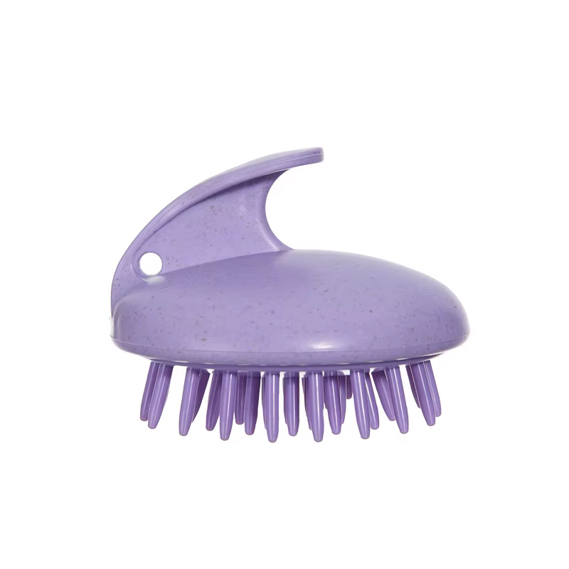 Brosse de massage du cuir chevelu en silicone souple, brosse de lavage des cheveux ergonomique pour