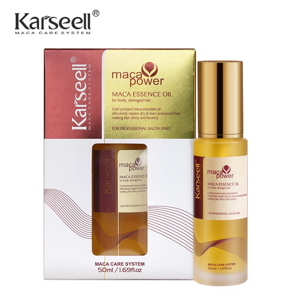 Karseell 50ml huile d'argan marocaine pour la guérison des cheveux pressé à froid huile d'argan sans