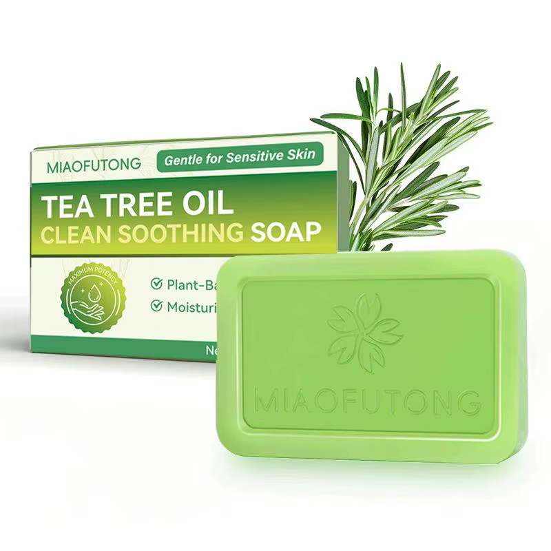 Savon antifongique à l'huile d'arbre à thé MIAOFUTONG, doux pour les peaux sensibles, soin à base de