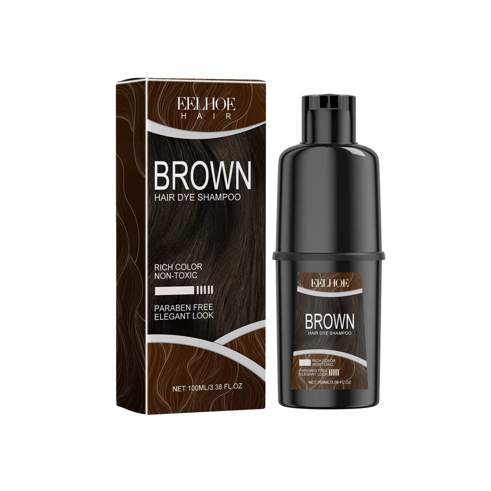 Shampooing colorant naturel pour cheveux, couvrant instantanément en continu, coloration longue duré