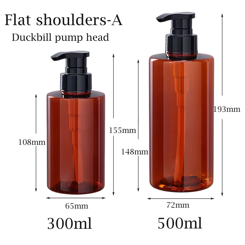 Bouteille à pompe vide en plastique de 300ml/500ml, 2 pièces, bouteilles rechargeables pour shampoin