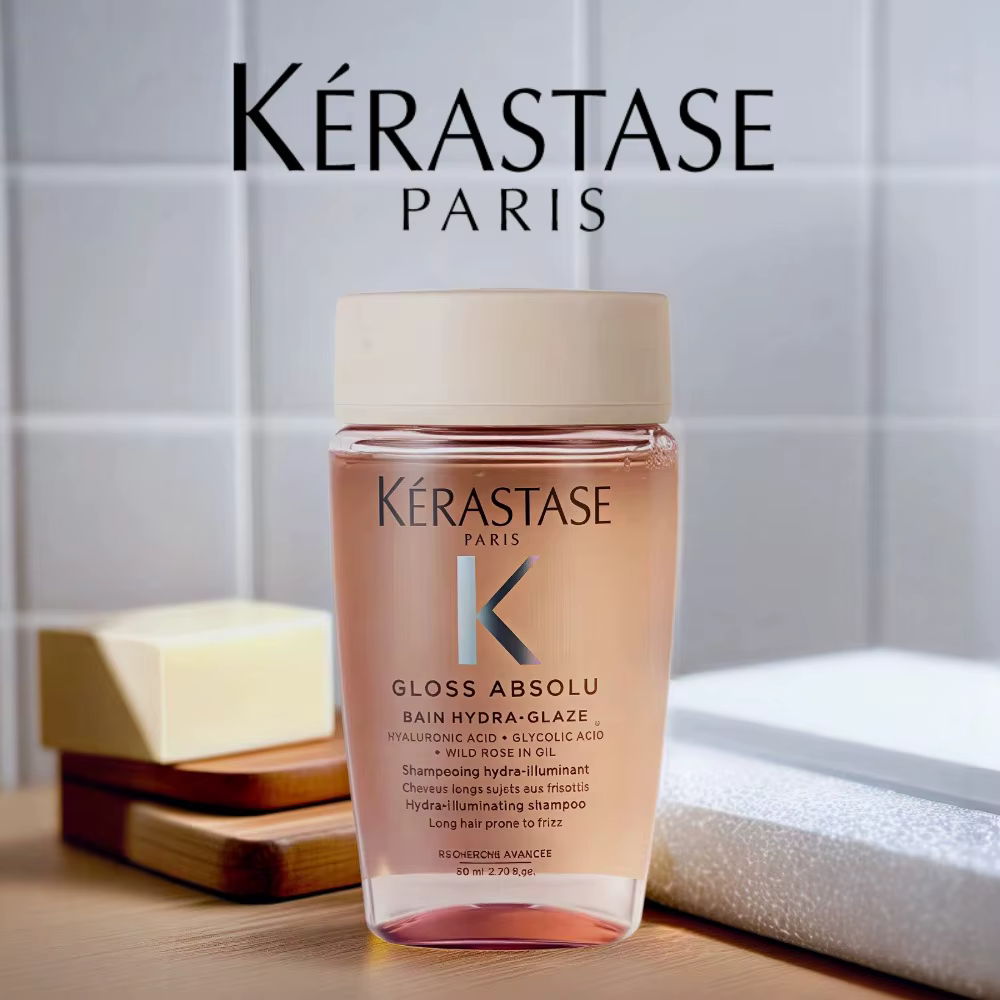 Kerastase Shampooing hydra-éclairant Gloss Absolu 80 ml / 2,71 oz, shampoing original pour femmes/ho
