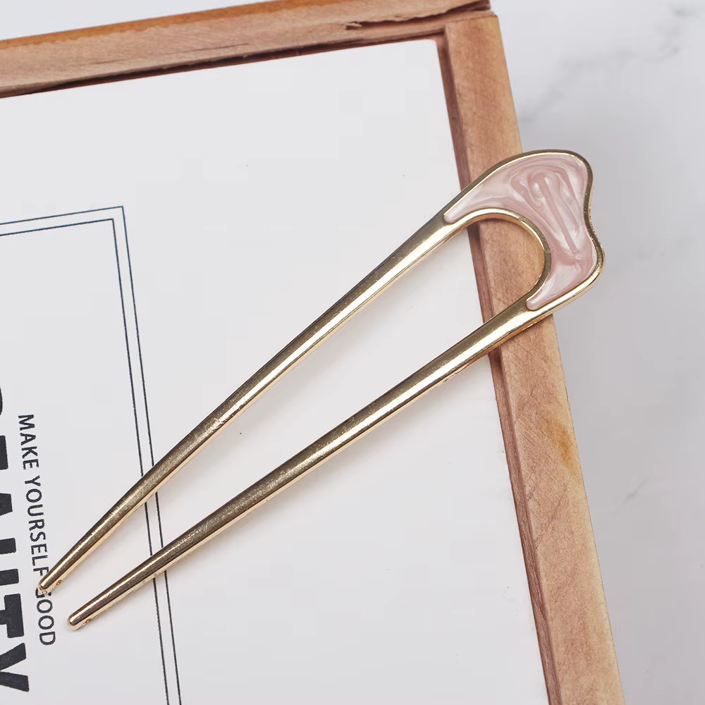 Épingle à cheveux en forme de U en métal pour femmes, fourche à cheveux en U, épingle à cheveux fran