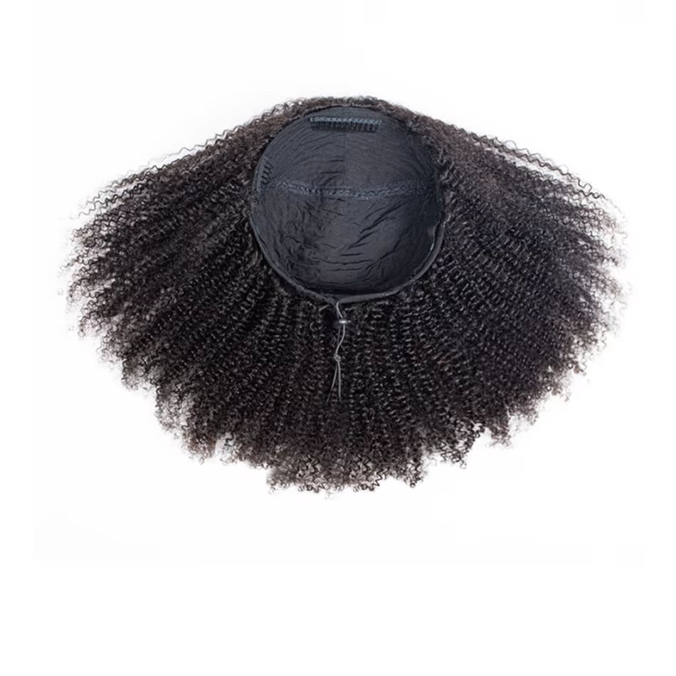 Tuneful court naturel crépus bouclés 3 en 1 demi-perruques cheveux humains pour les femmes (peut êtr