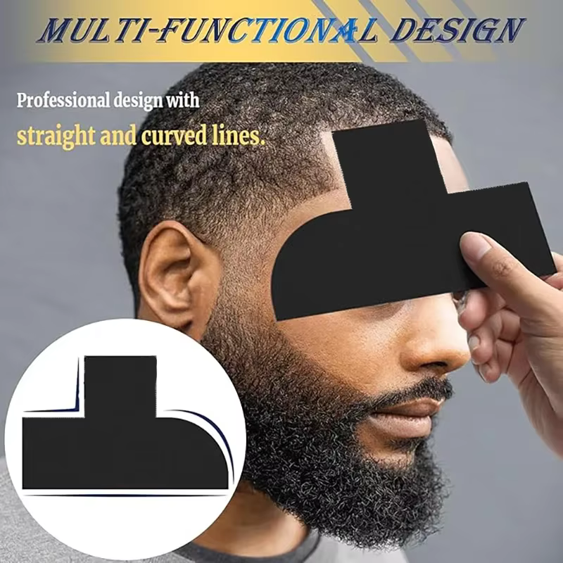 Outil professionnel pour la mise en forme de la barbe, carte de modelage pour une définition précise