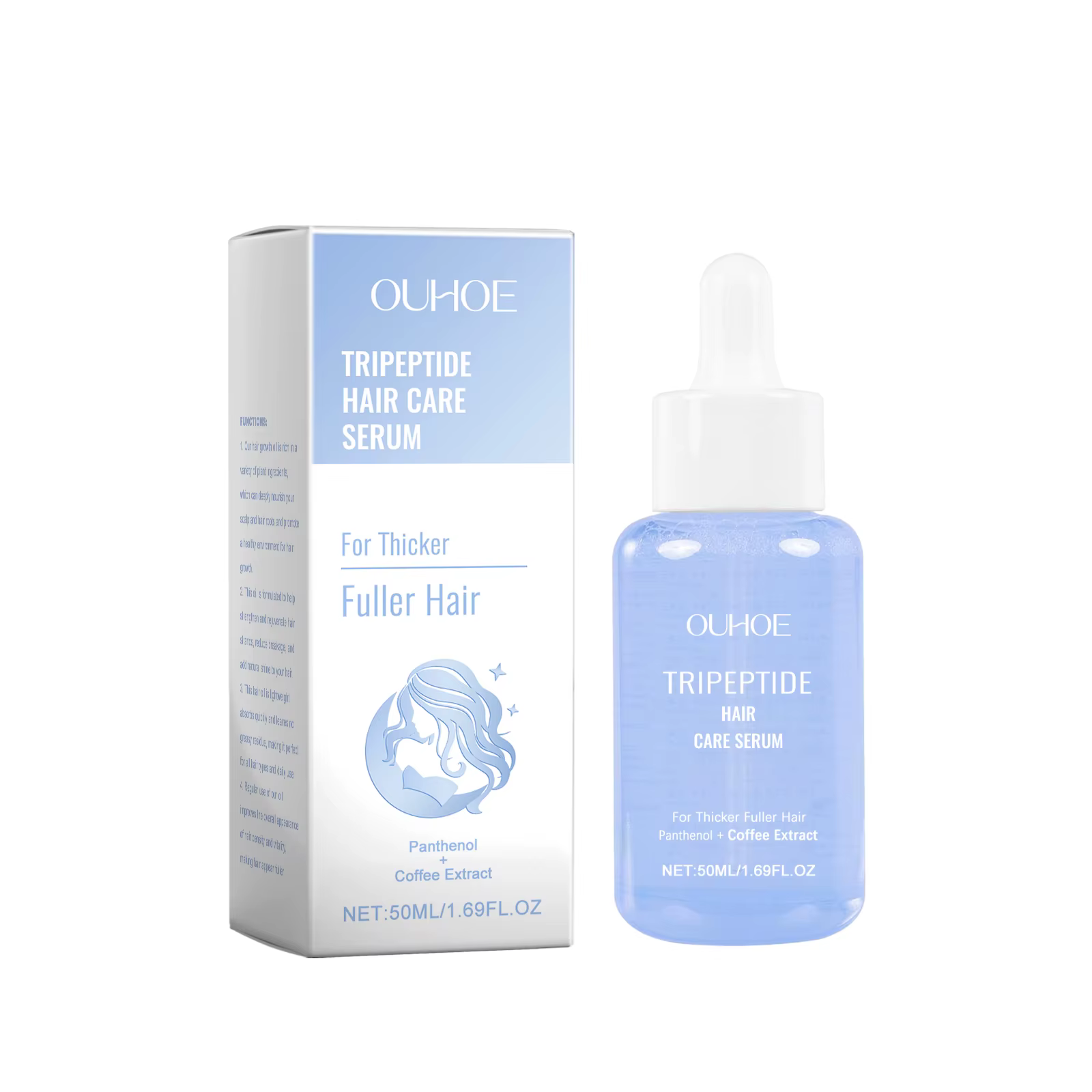 Sérum capillaire tripeptide, traitement fortifiant et nourrissant du cuir chevelu, extrait de café, 