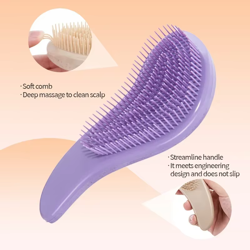 Brosse à cheveux démêlante magique, paille de blé, peigne de Massage du cuir chevelu, doux, antistat