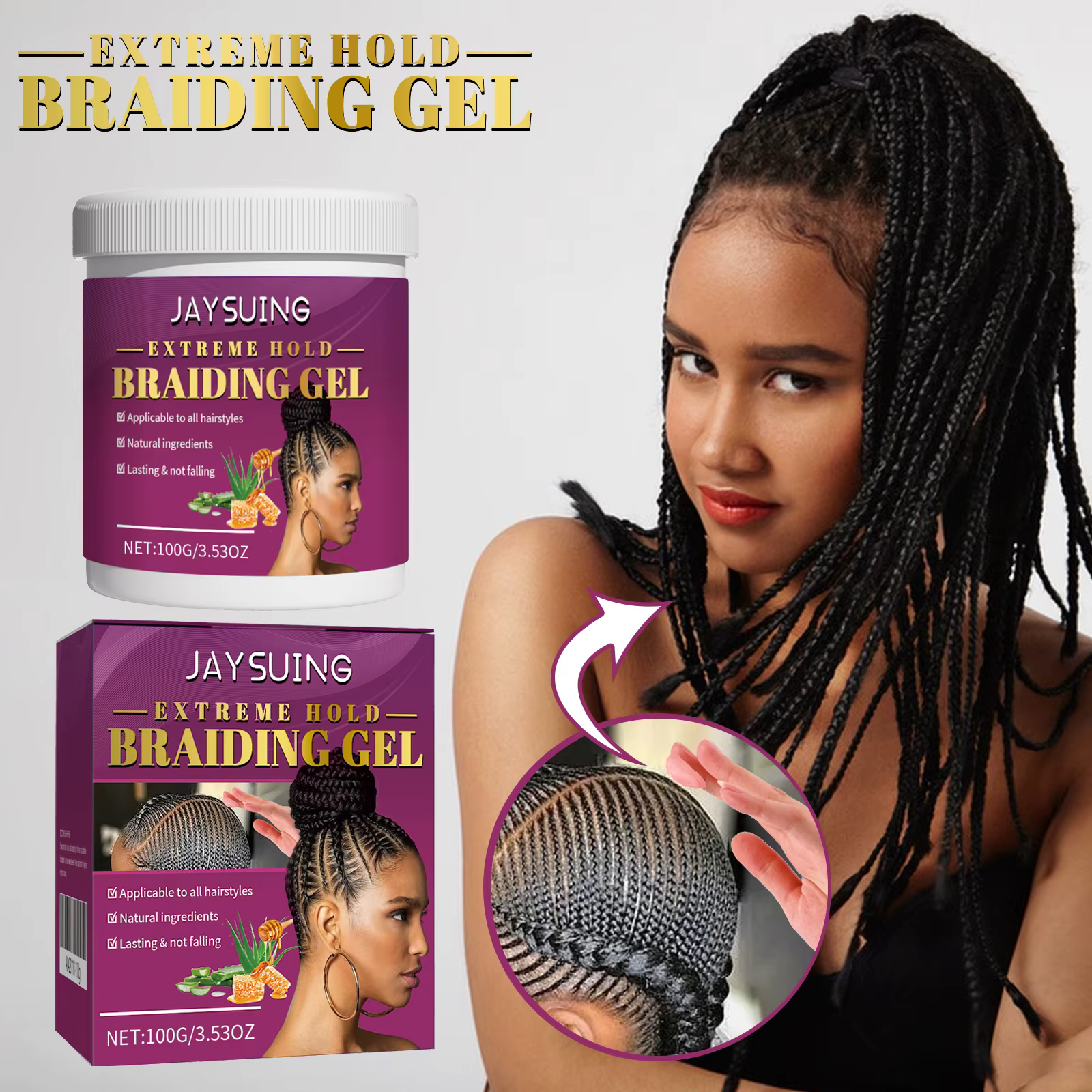 Gel coiffant pour dreadlocks - Prévient la chute des cheveux, réduit les dommages, hydrate, ajoute d
