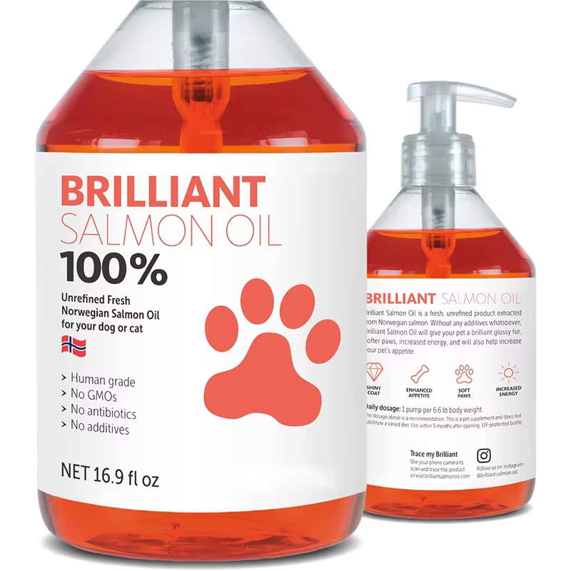 Huile de saumon pour animaux de compagnie 200 ml, 21 acides gras oméga, complément nutritionnel natu