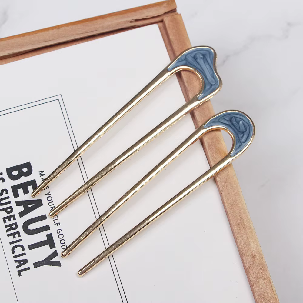 Épingle à cheveux en forme de U en métal pour femmes, fourche à cheveux en U, épingle à cheveux fran