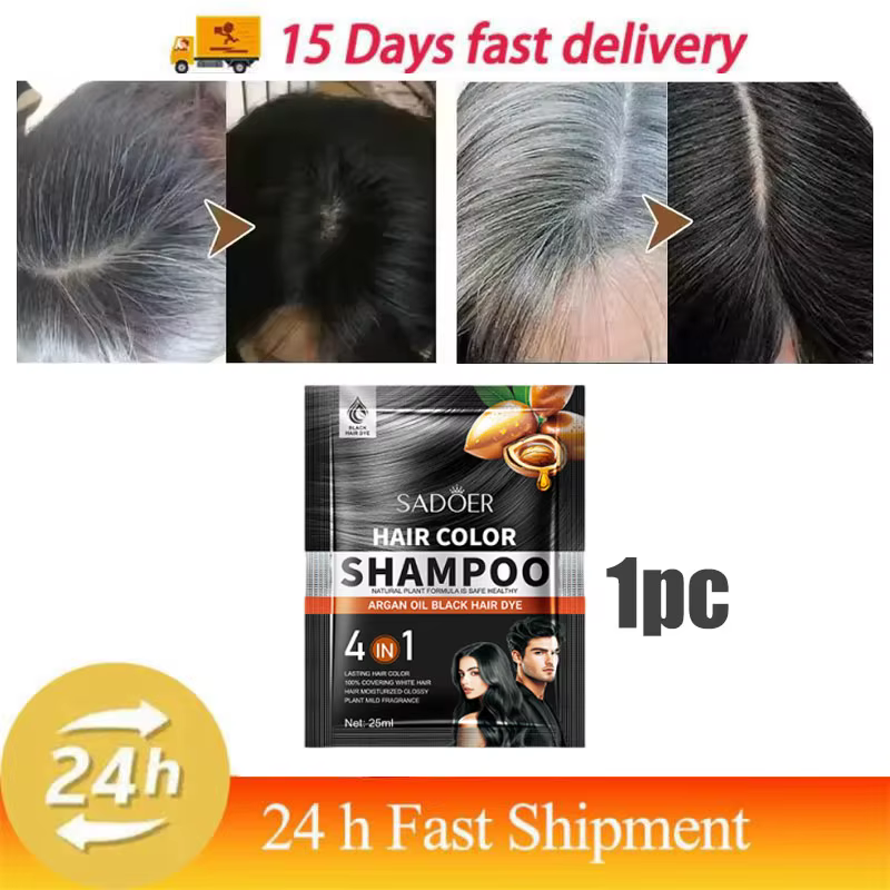 Shampoing de traitement des cheveux gris et blanc, Anti-gris, teinture pour barbe, réparation Anti-p