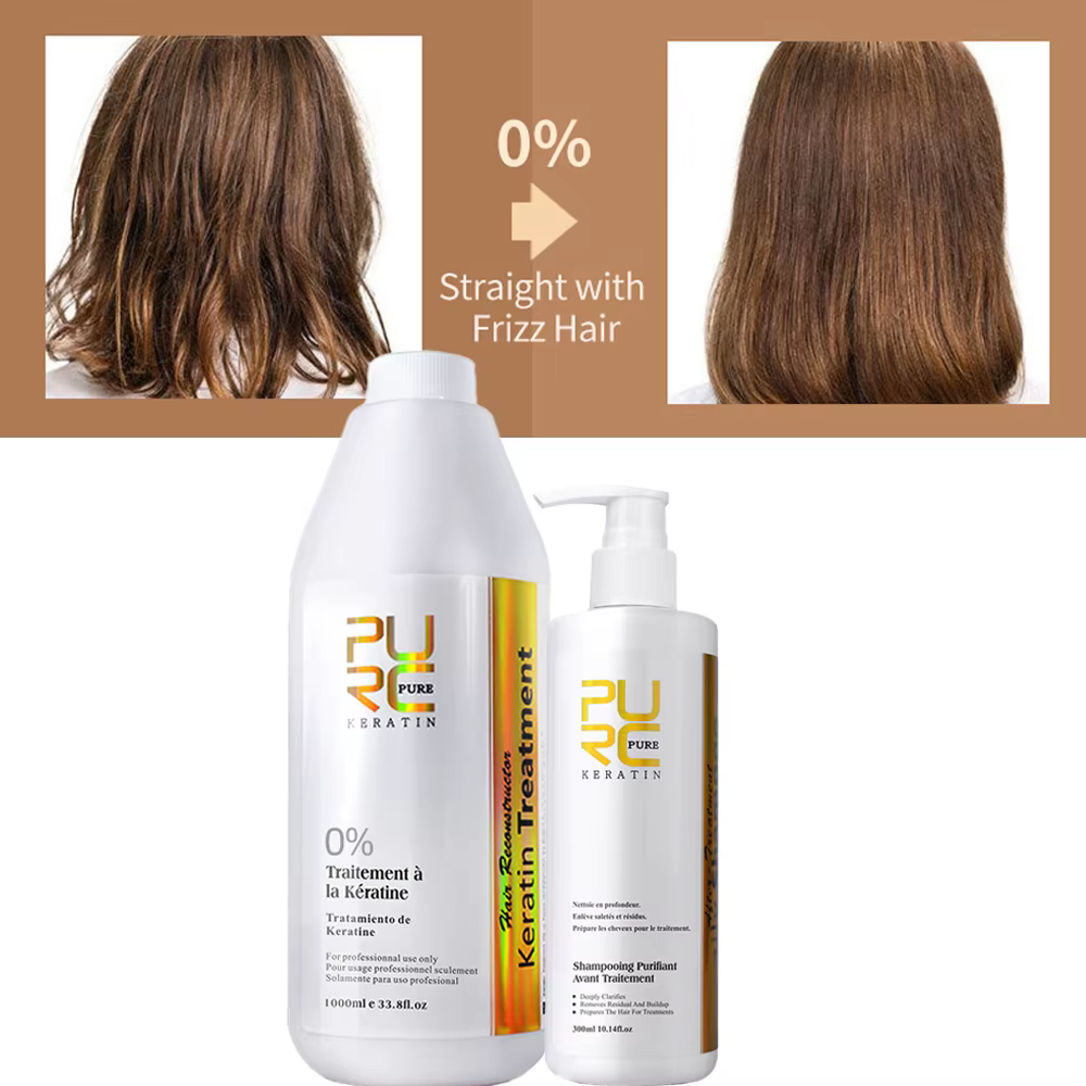 PURC-Shampooing lissant pour cheveux brésiliens, produits de traitement capillaire KerBrian, crème l