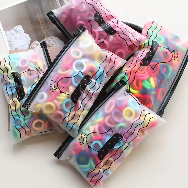 100 pièces 2CM enfants bandes de cheveux élastiques filles gomme Scrunchie élastique pour enfants Ny