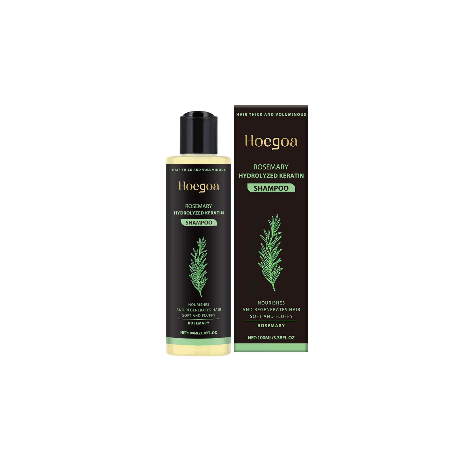 Shampoing à la menthe au romarin pour l'épaisseur des cheveux, shampoing volumisant à base de plante