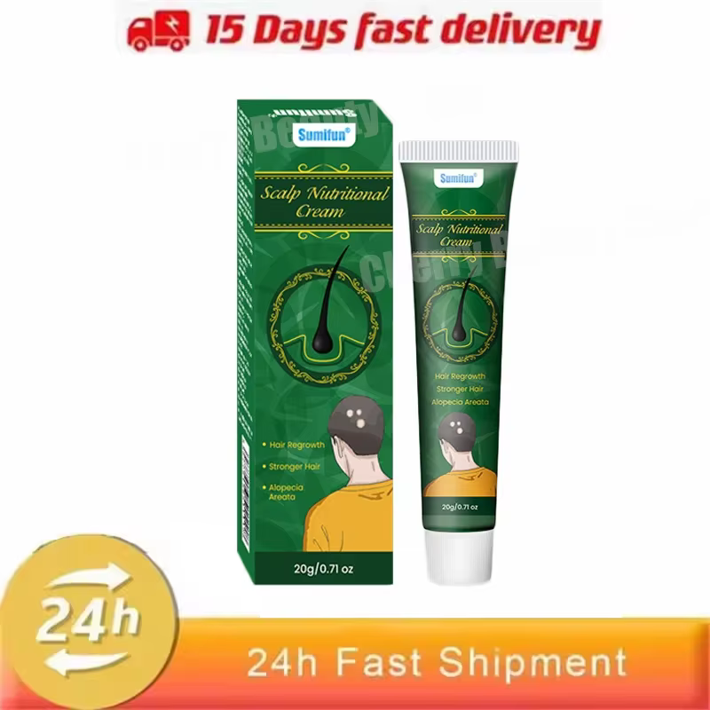 Crème de croissance des cheveux 7 jours, Capsule essentielle de repousse rapide, Anti-perte de cheve