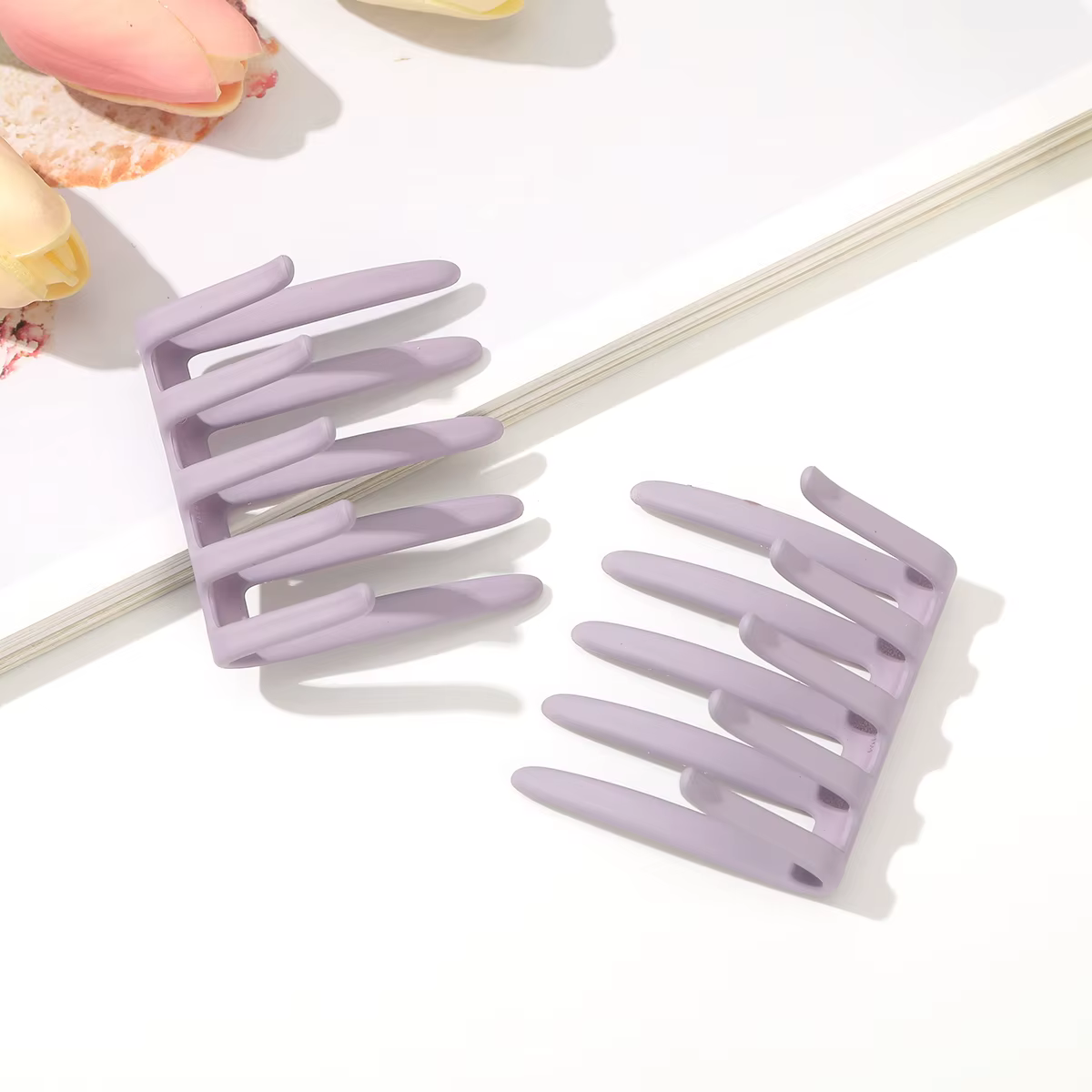 AWAYTR 11 couleurs Double face pince à cheveux peigne à cheveux pour les femmes givré denté peigne a