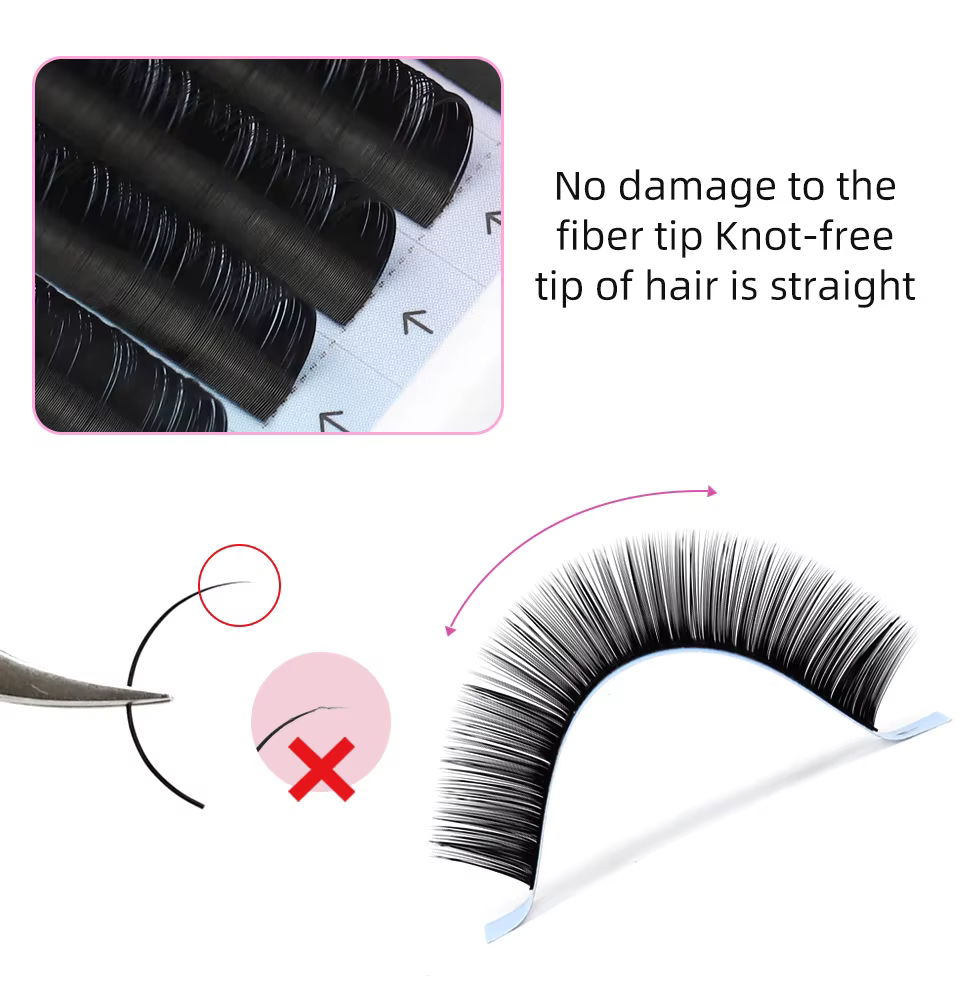 Rujade Russian Volume cils toutes tailles 6-20mm Faux vison Extensions de cils individuels longs/cou