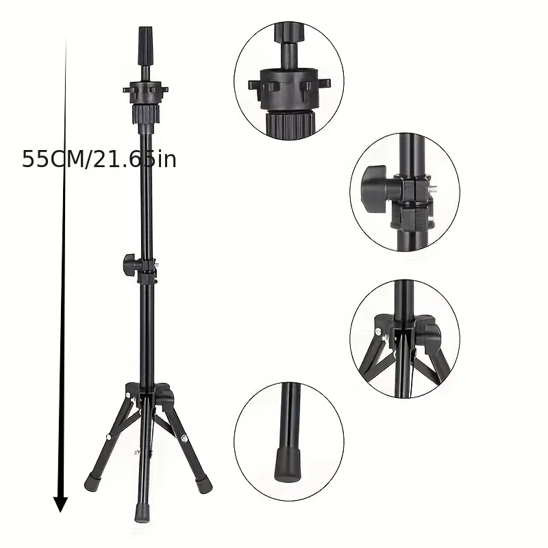 Support de tête de mannequin de table réglable pour la pratique de la coiffure, idéal pour l'entraîn