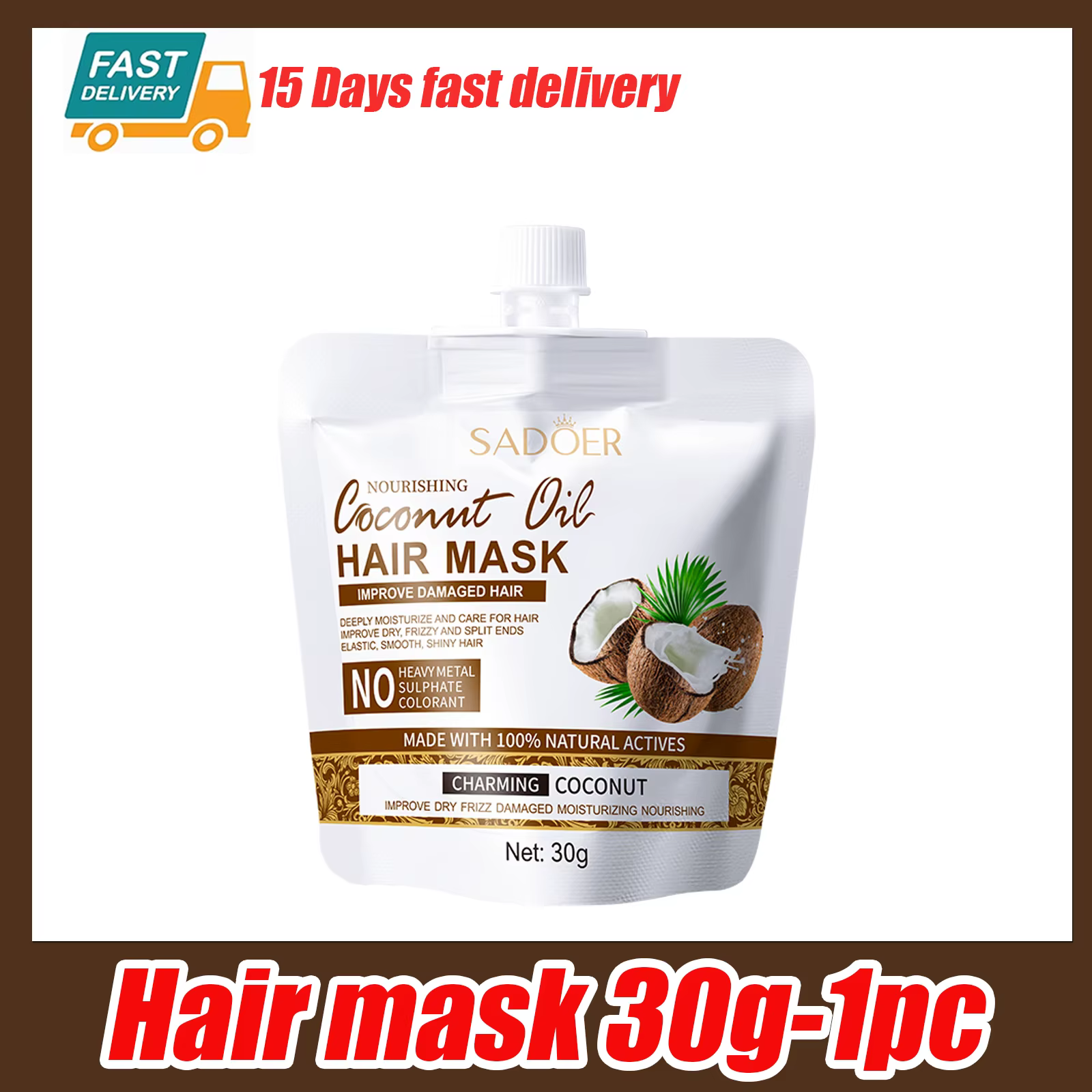 Masque capillaire magique à la kératine, réparation en 5 secondes des cheveux abîmés et crépus, prod