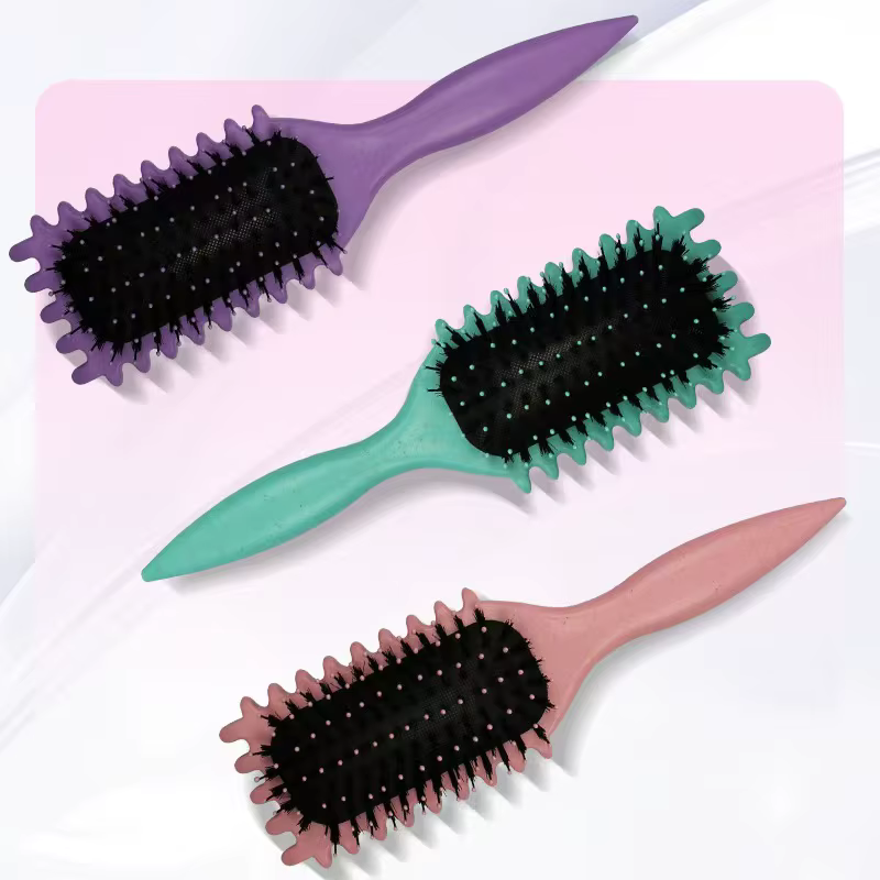 Brosse Coiffante pour Cheveux Bouclés – Brosse à Boucles pour Hommes et Femmes – Outil de Peignage e