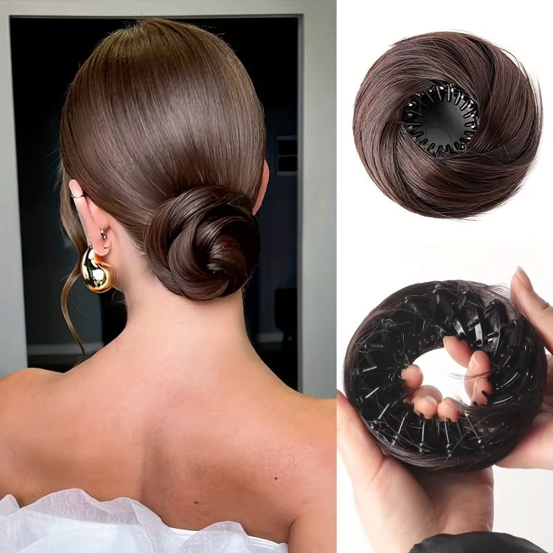 Accessoires pour chignon femme - Pinces à cheveux synthétiques réglables de 4 pouces, adaptées à tou