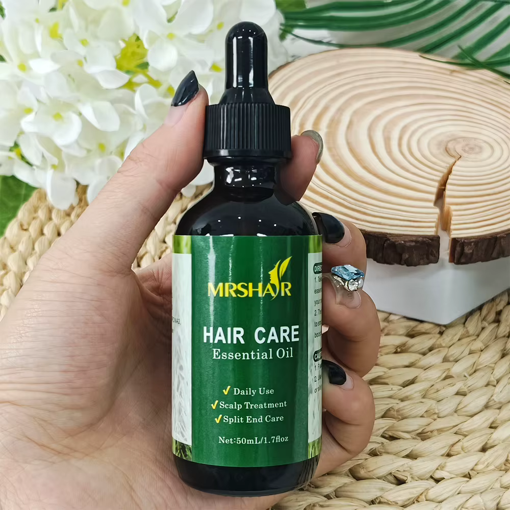 Série d'huiles capillaires à la rosemary : lisse les mèches crépues, nourrit et renforce les cheveux