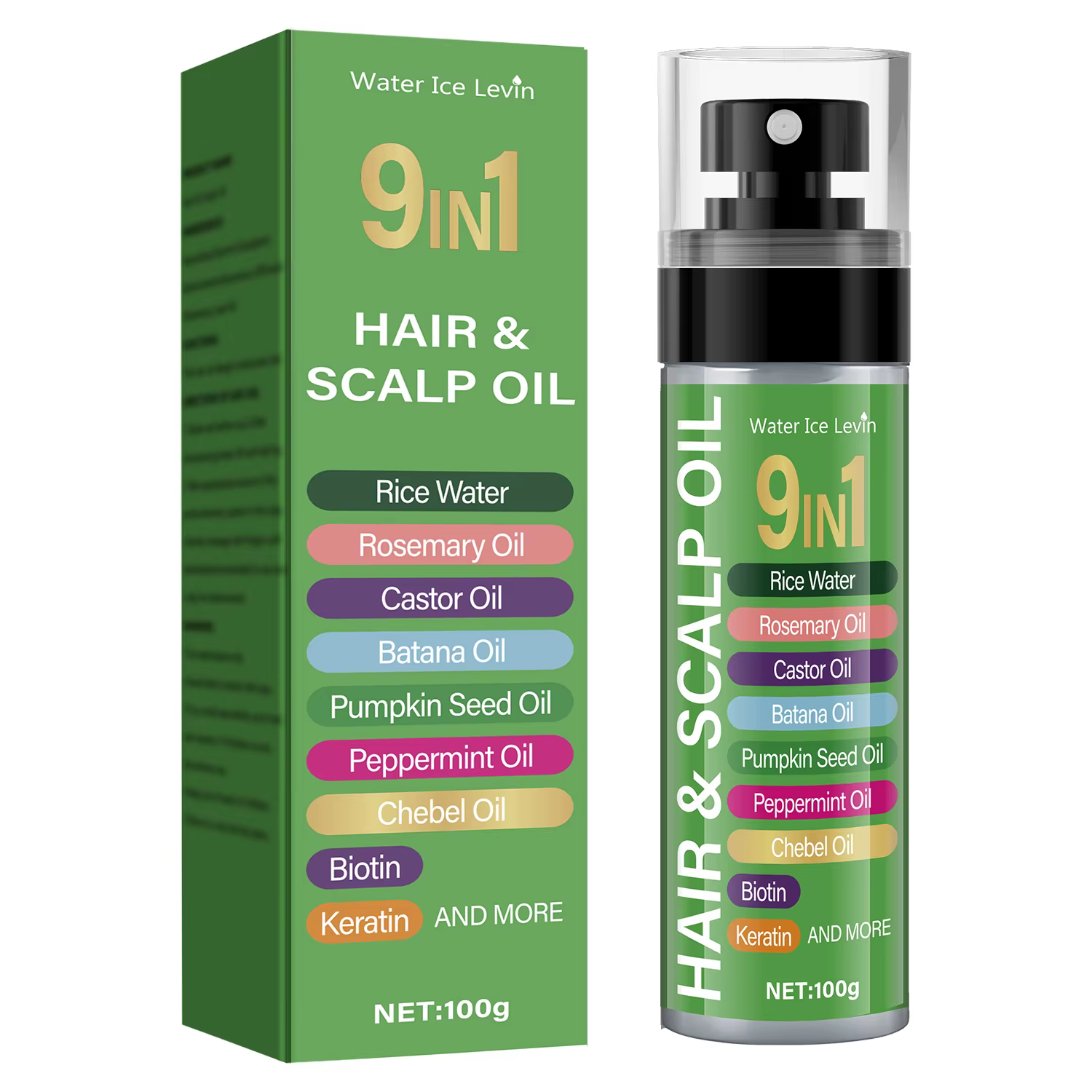 Huile Cheveux Riz 120ml - Complexe 7 Huiles Végétales, Nutrition Kératine, Revitalisation Cuir Cheve