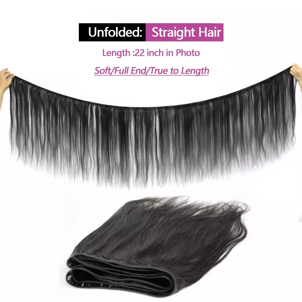 Queenlike 38 40 pouces paquets de cheveux humains droits 12A cheveux bruts brésiliens 1/3/4 paquets