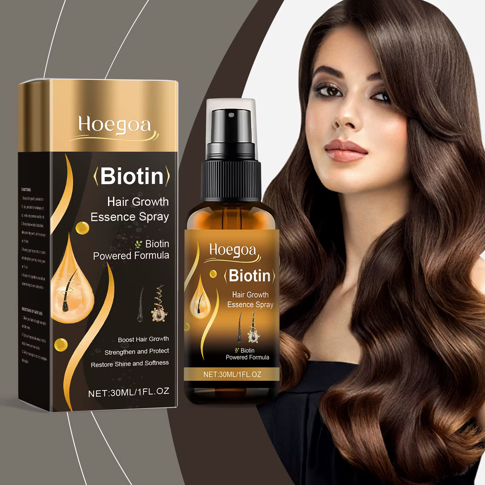 Huile de gingembre pour la croissance des cheveux, sérum réparateur des cheveux endommagés, améliore