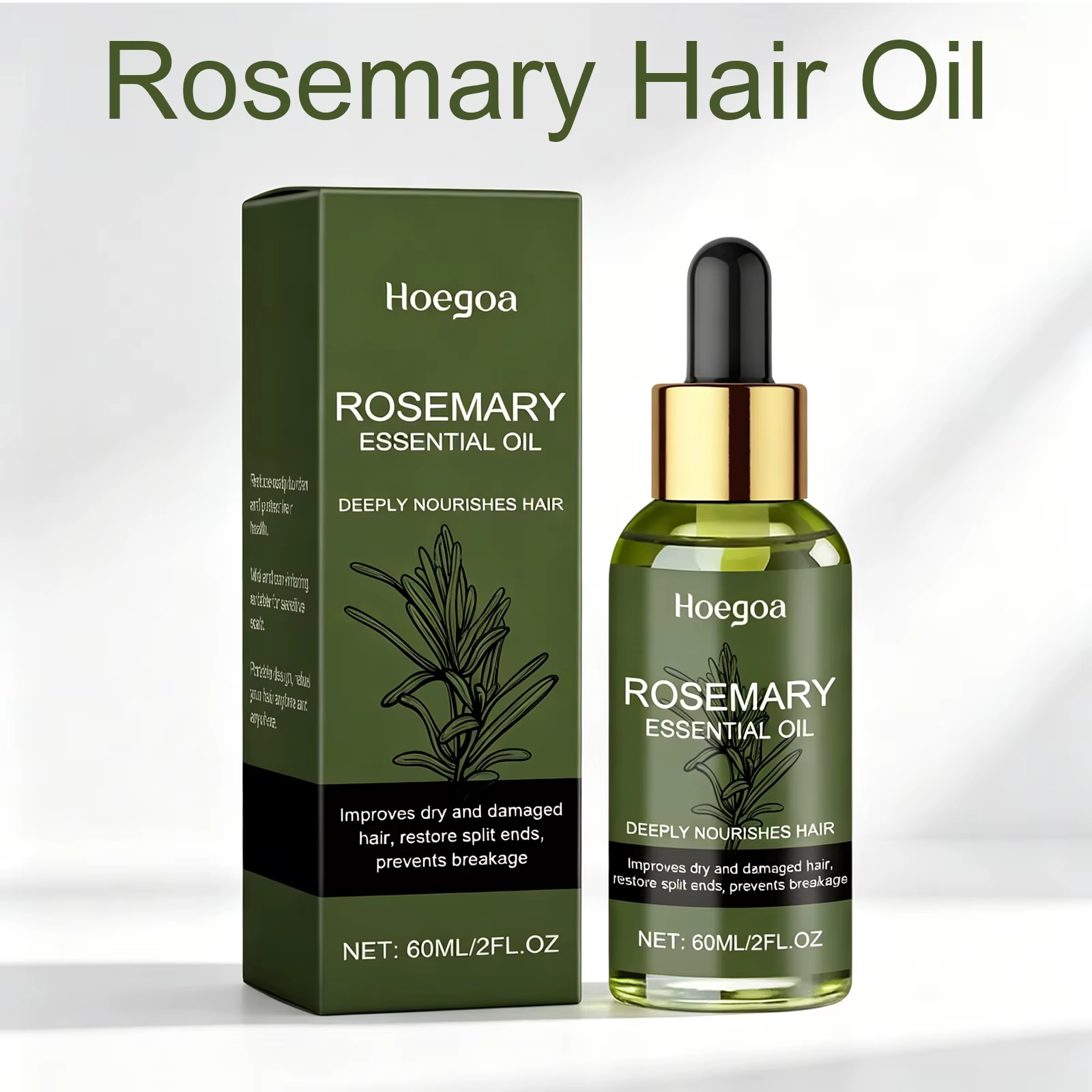 Huile capillaire à la rosemaine, huile essentielle, fortifiante, nourrissante, lissante, éclaircissa