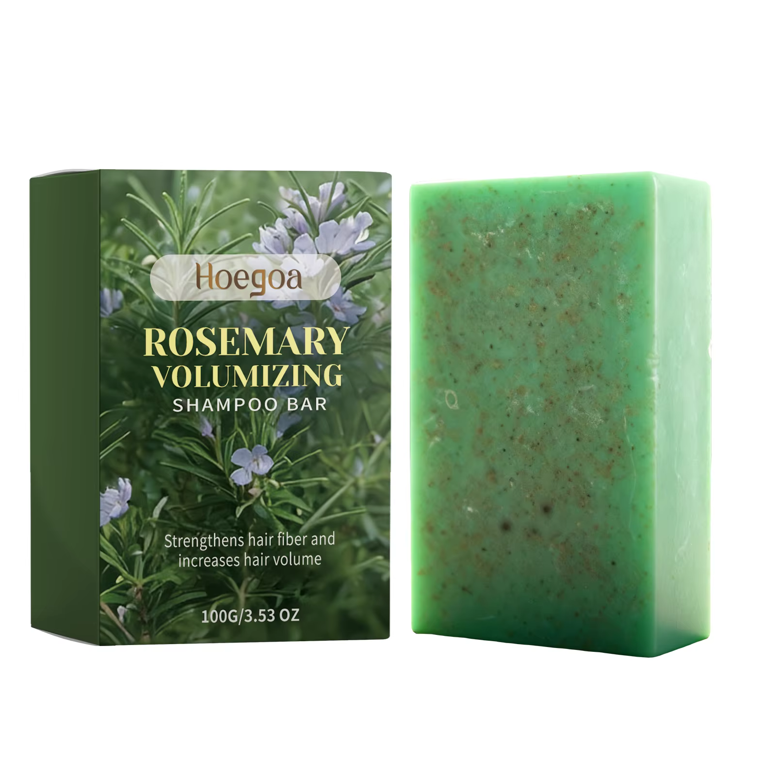 Shampoing Solide Volumisant au Romarin, Nettoyant Doux, Lissant, Nourrissant, Contrôle du Sébum, Raf