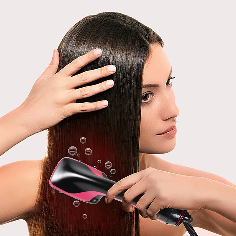 Sèche-cheveux brosse à Air chaud Styler et volumateur lisseur de cheveux bigoudi peigne rouleau une